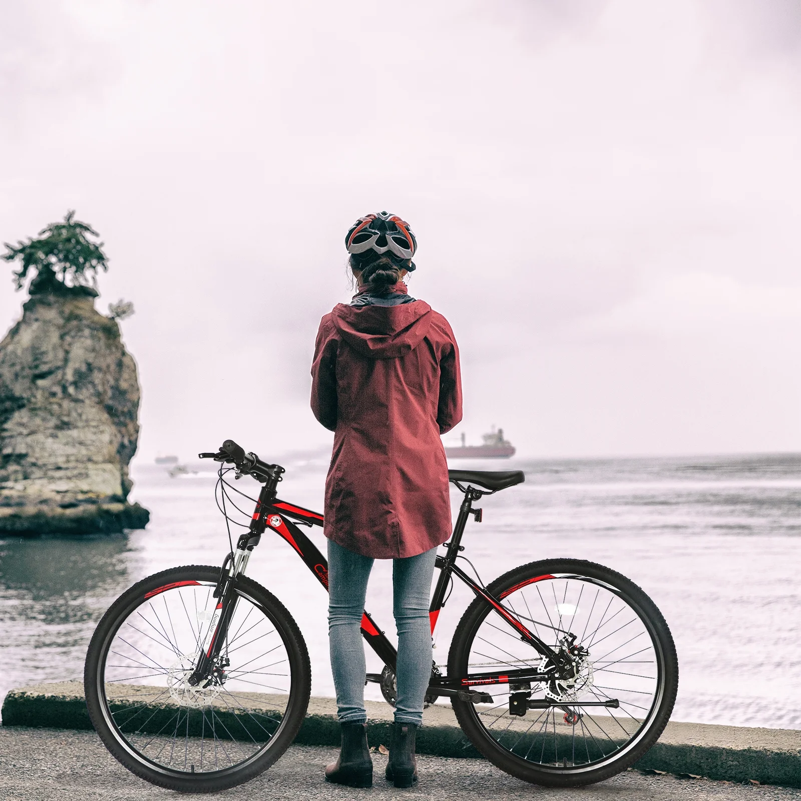 26 Inch 21 Speed Explorer Red Black Mountain Bike - Image 9