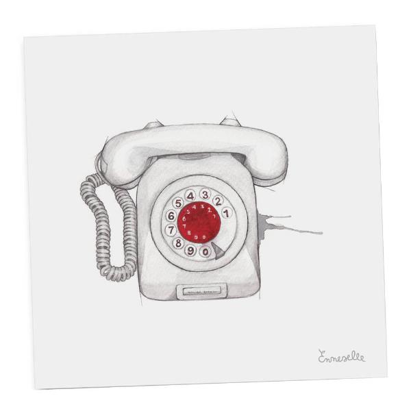 Gavelapp grå telefon