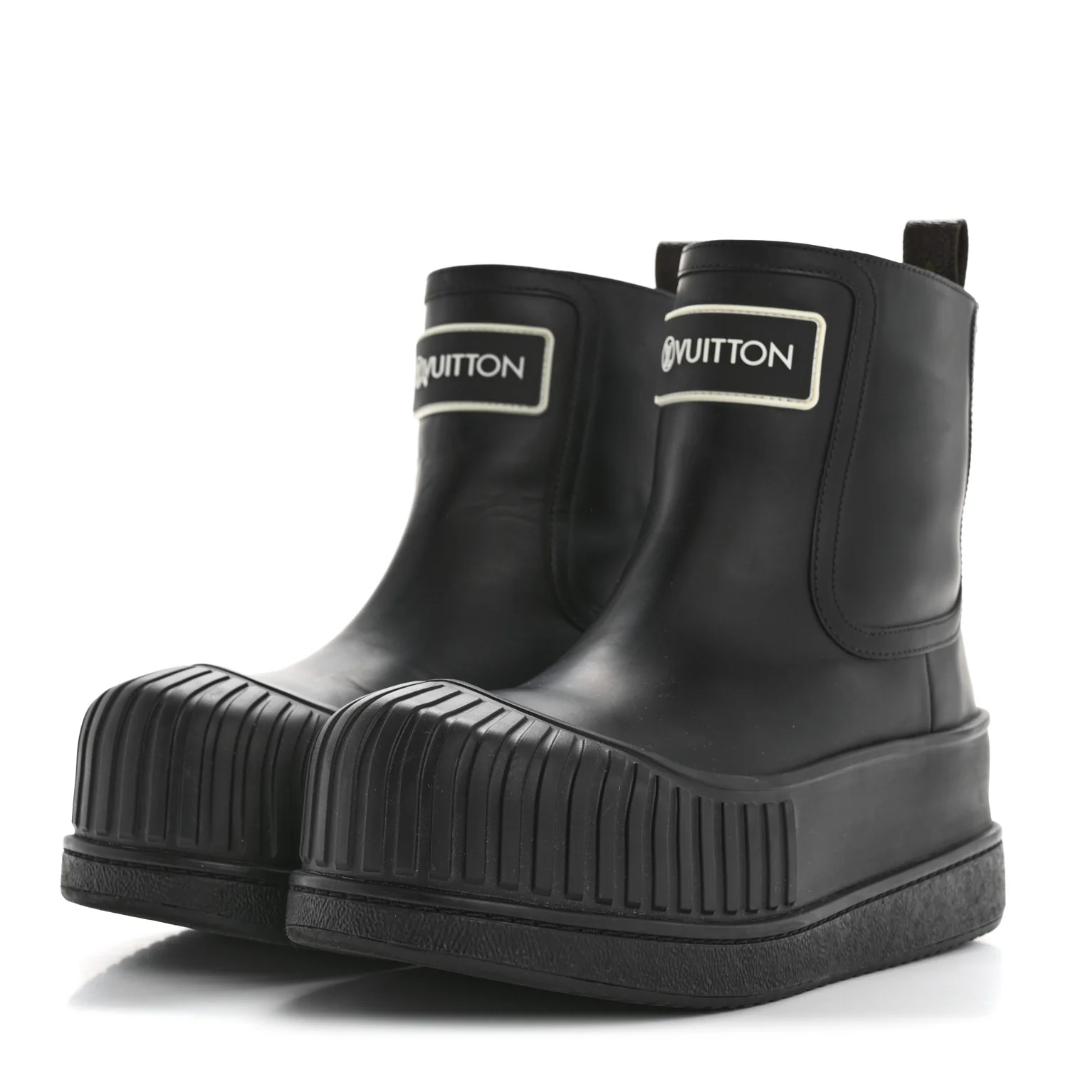 Calfskin Polar Flat Ankle Boots 38 Black