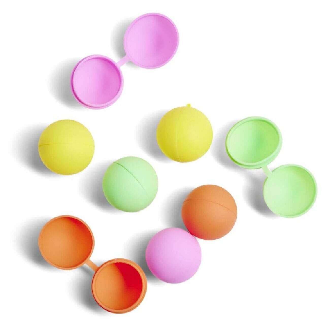 Bombes à eau réutilisables silicone multicolore x8