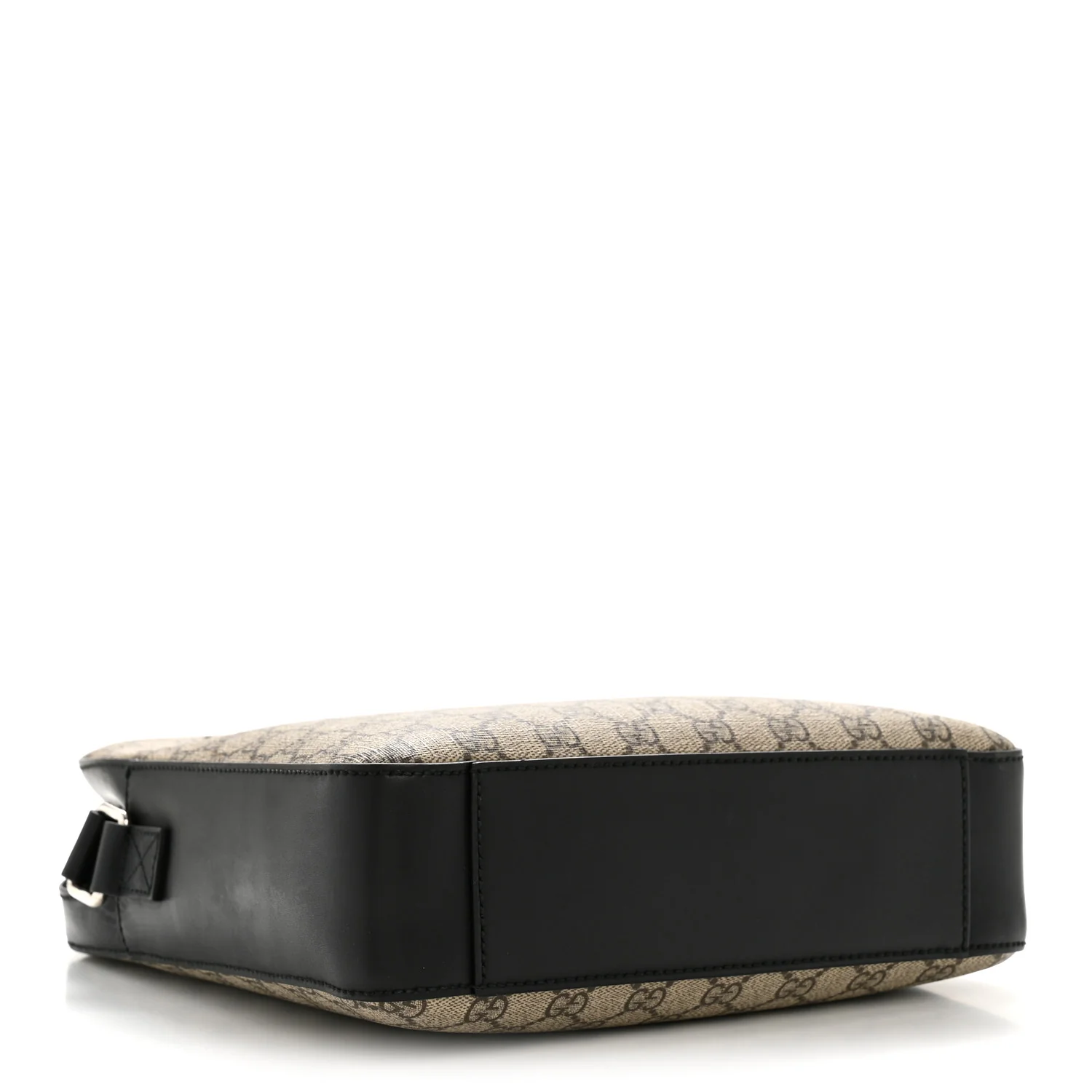 GG Supreme Monogram Flat Messenger Bag Beige Black New Acero
