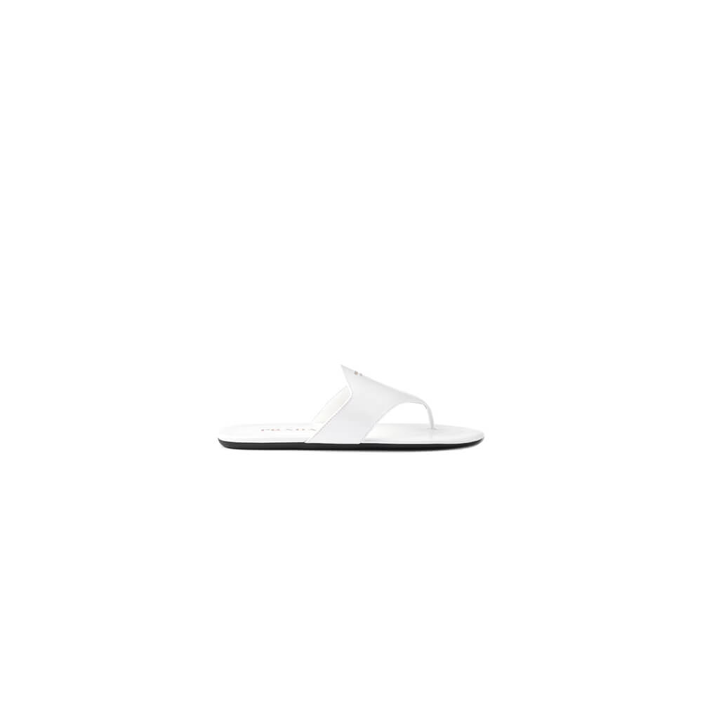 Prada Brushed leather thong sandals
