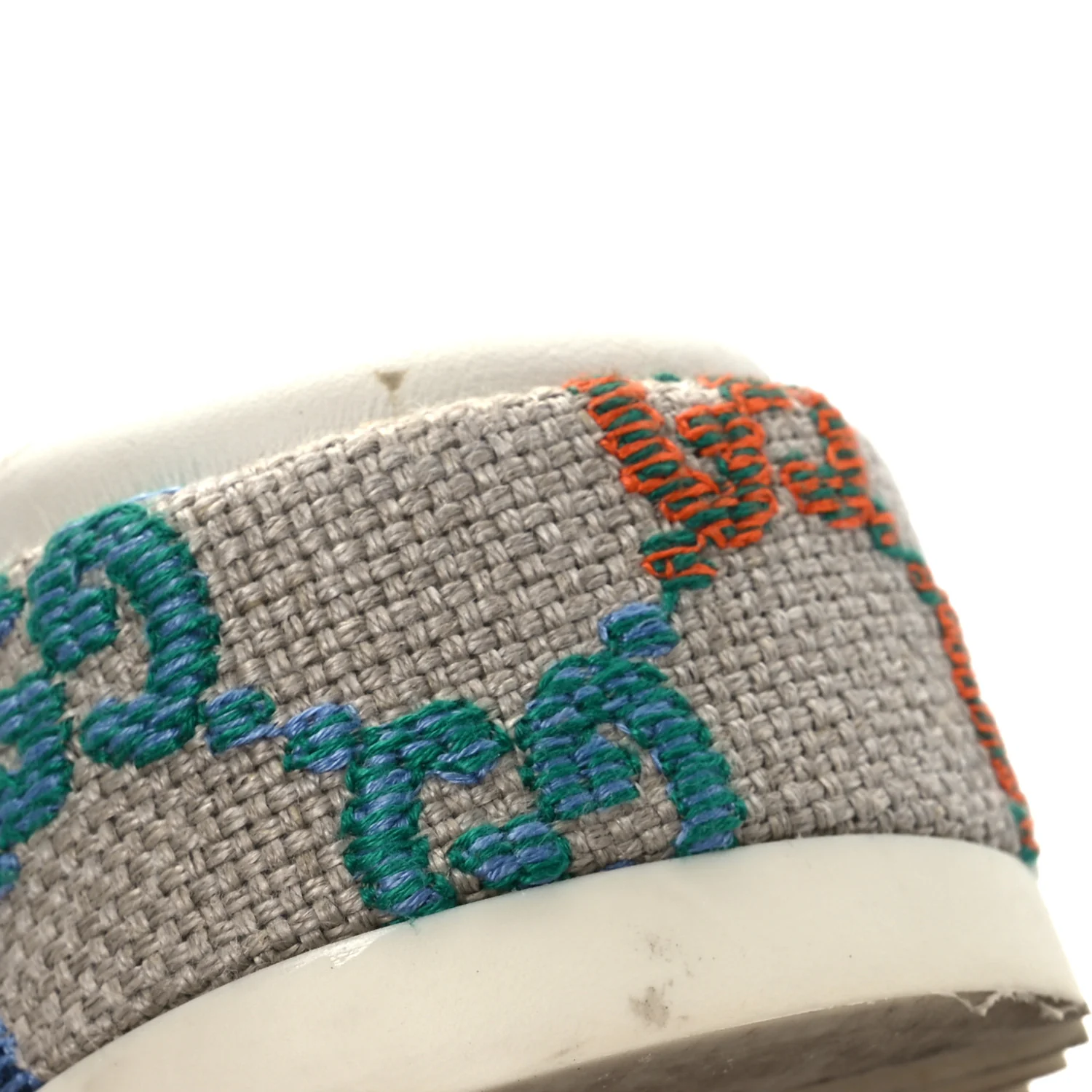 Linen Psychedelic Mini GG Monogram Angelina Platform 55mm Slide Sandals 36 Multicolor