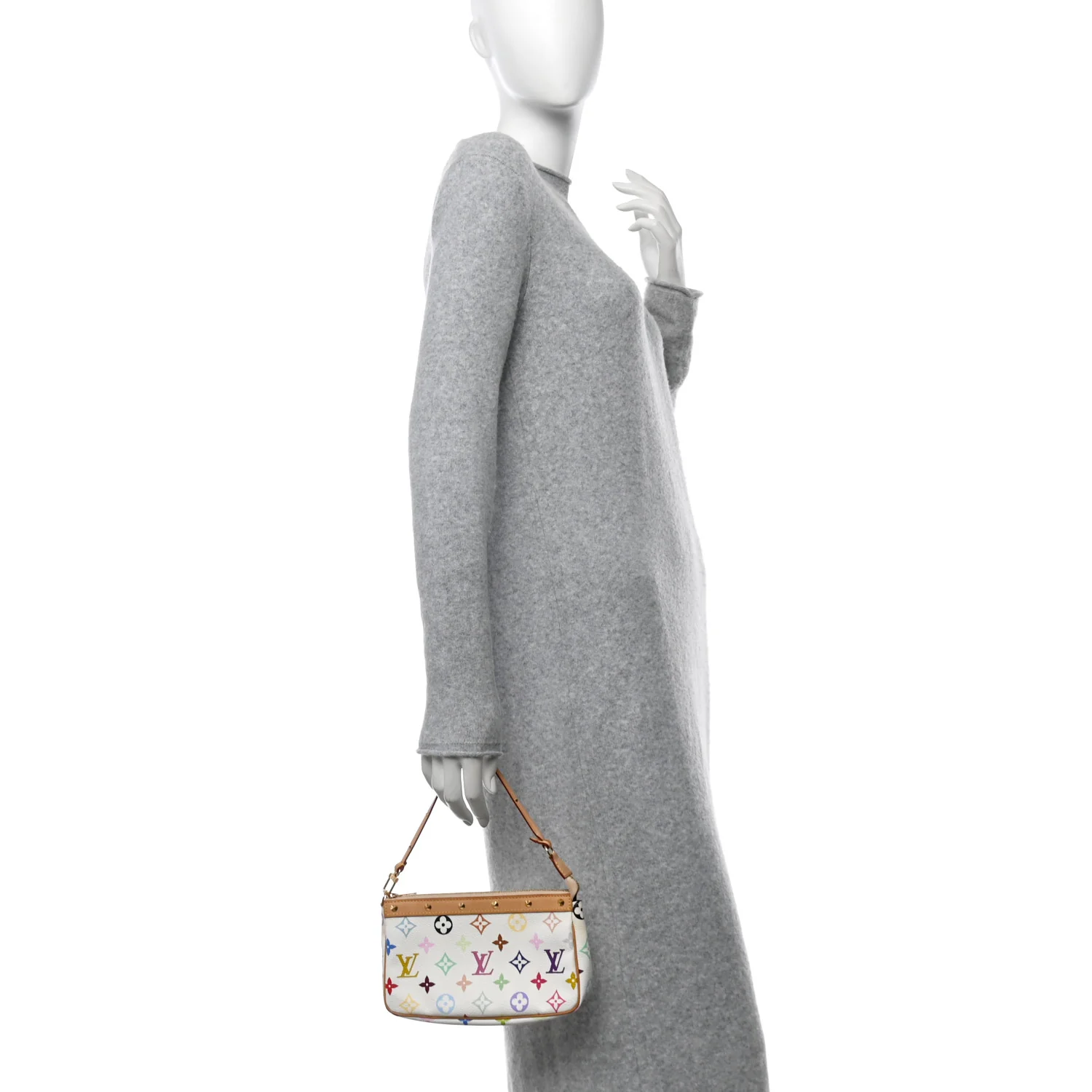 Monogram Multicolor Pochette Accessories White