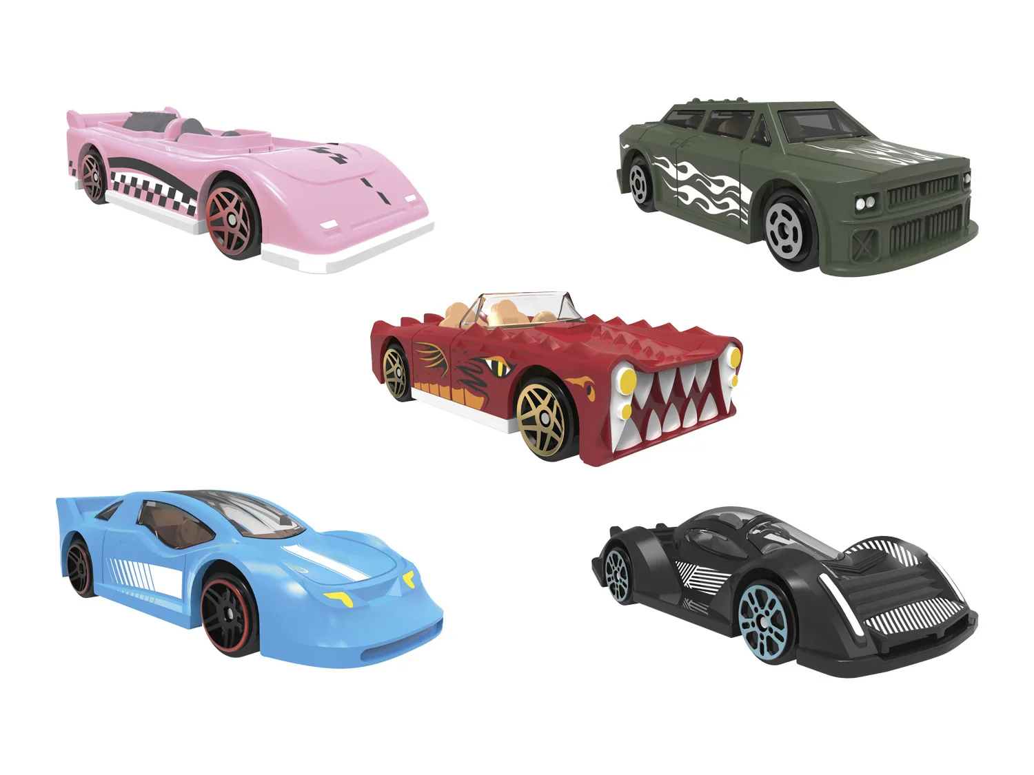 Playtive Coffret de vhicules, 5 pices