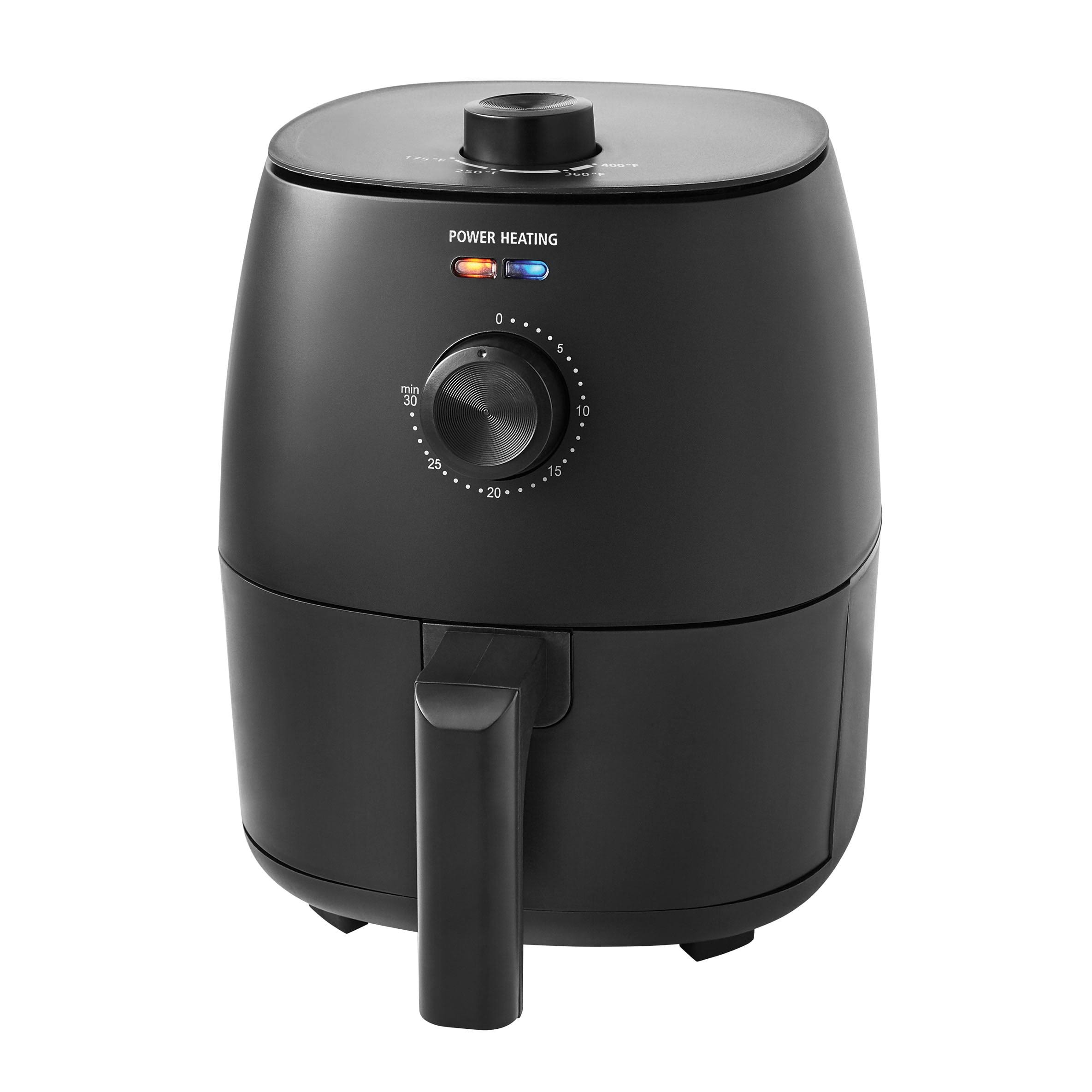 Mainstays Non-Stick Dishwasher Safe Basket Air Fryer - Black - 2.2 qt