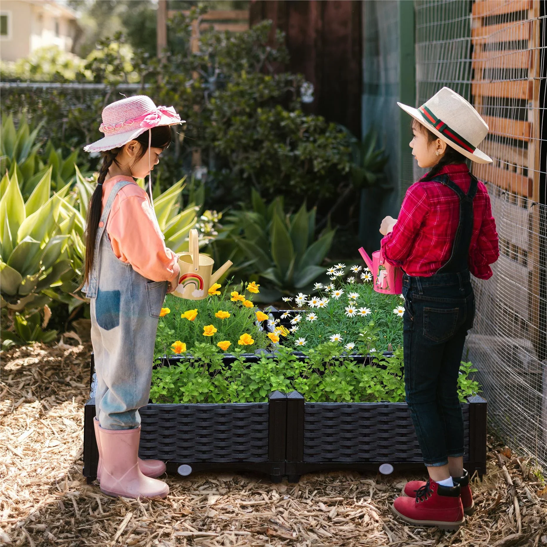 Raised Garden Bed Screwless Planter Bed, set of 4