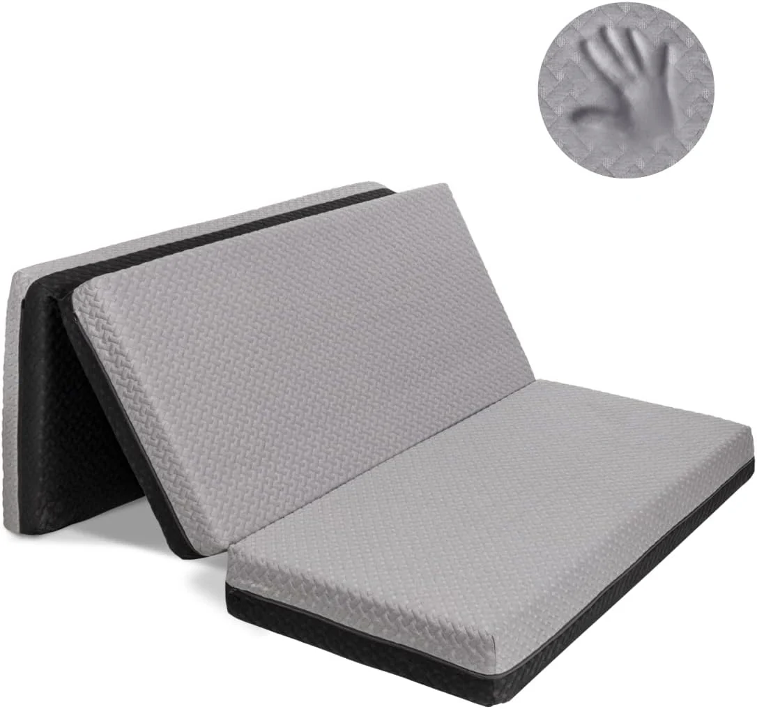 Matelas pliable double face haut de gamme Milliard, matelas pliable en mousse à mémoire de forme avec housse imperméable et lavable + masque de sommeil offert