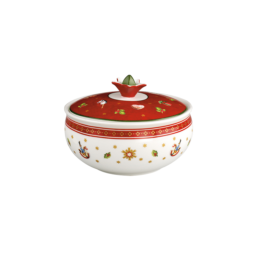 Toy's Delight Sugar bowl - Red, 14.3 oz, Premium Porcelain