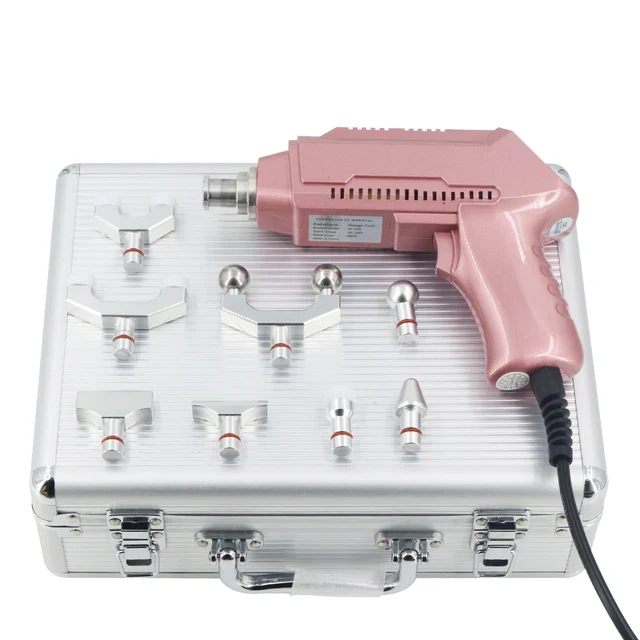 1500N Electric Correction Gun Spinal Adjustable Instrument Impulse Spine Cervical Massager 8 Heads Chiropractic Adjusting Tools