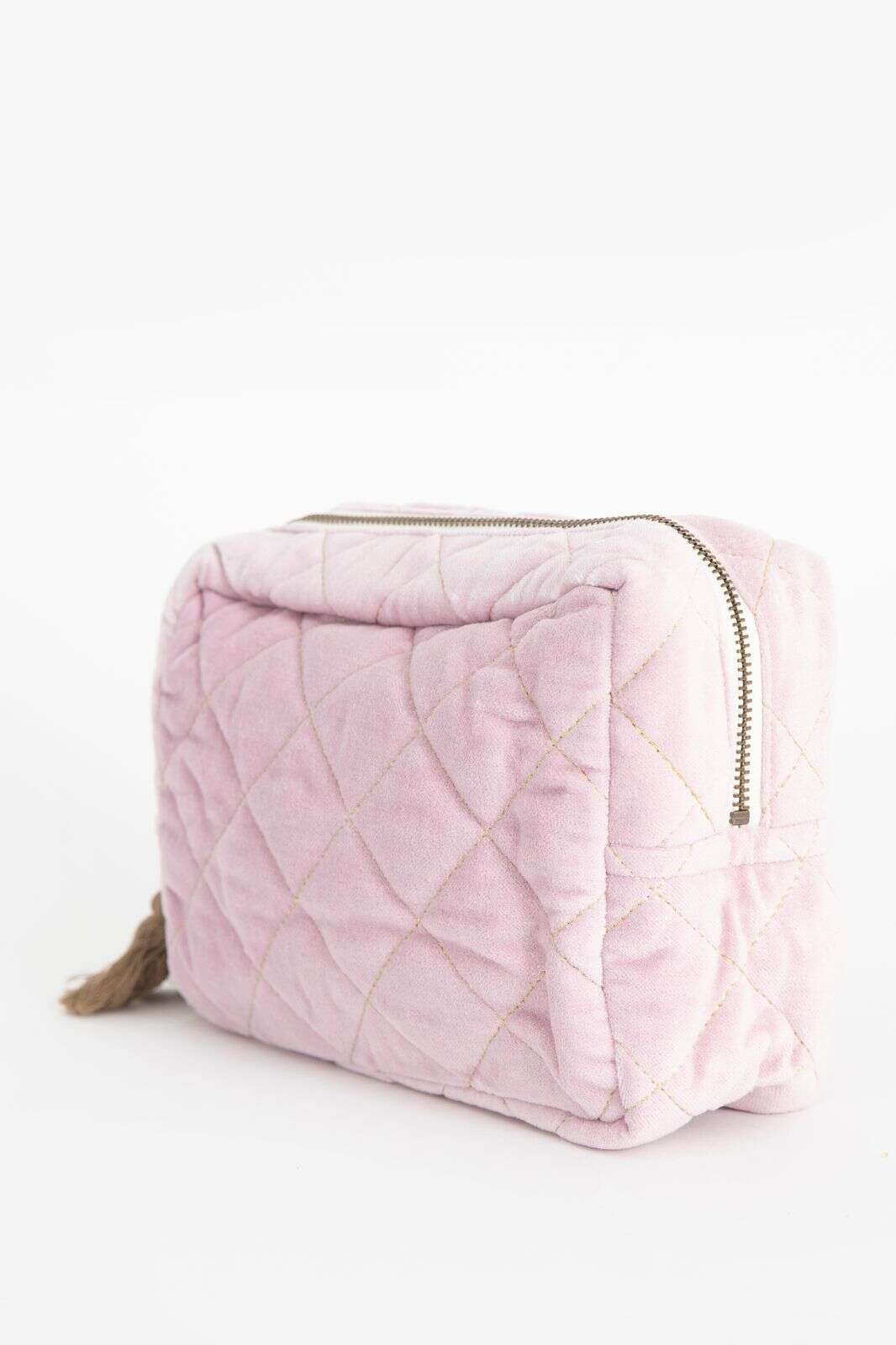 Lichtpaarse velvet toilettas