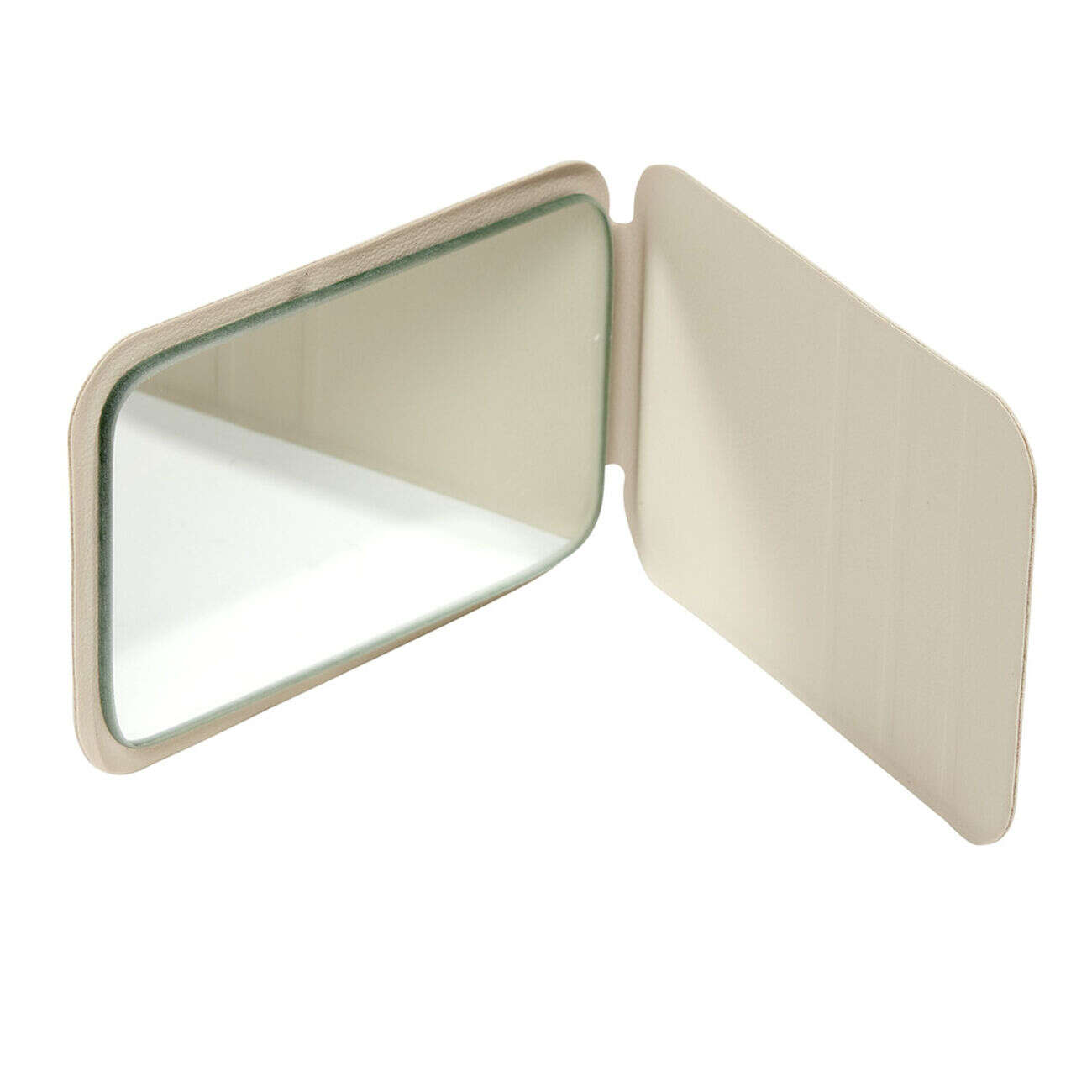 Miroir de poche avec support rose 7x11cm