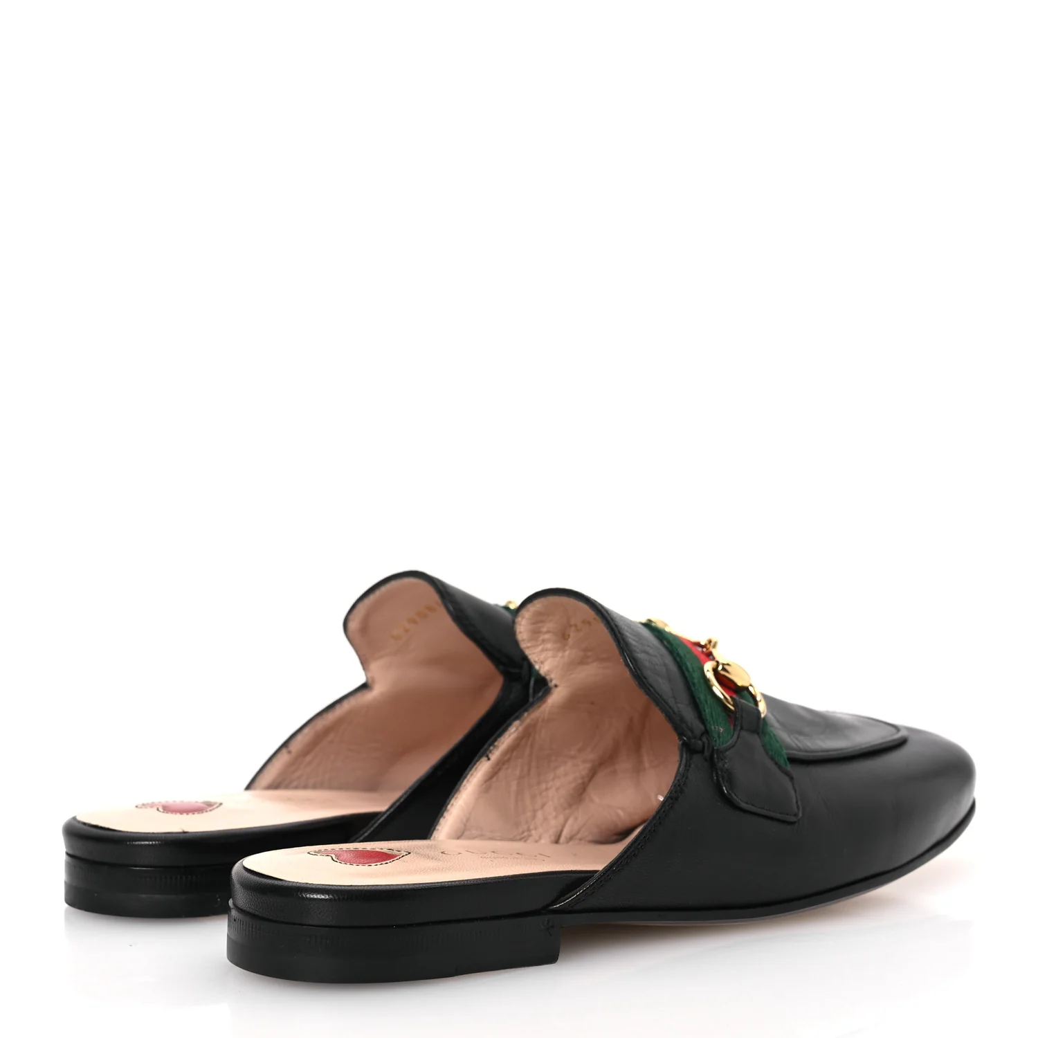 Calfskin Womens Princetown Slippers 35.5 Black