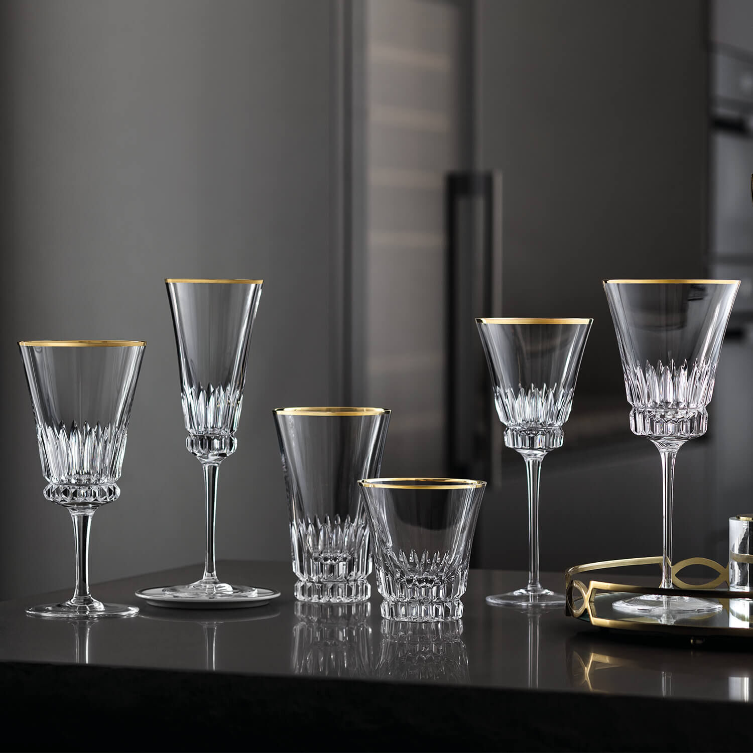 Grand Royal Water goblet - Clear, 8.5 oz, crystal glass