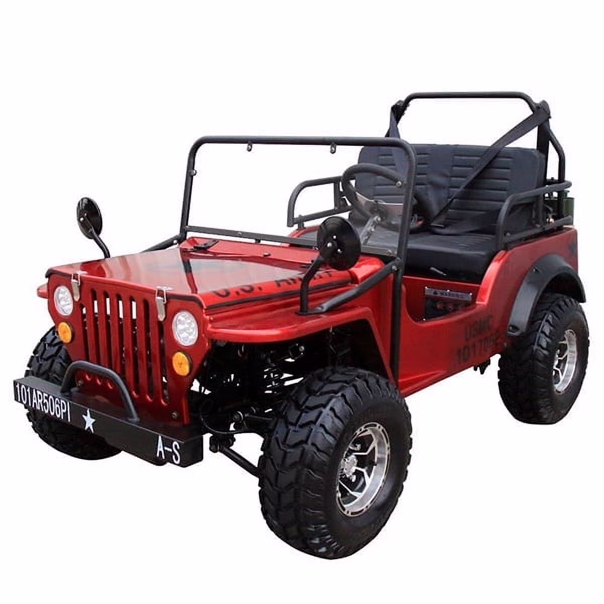 2 Seater 120 cc Gasoline Mini Go-Kart Red(Red)