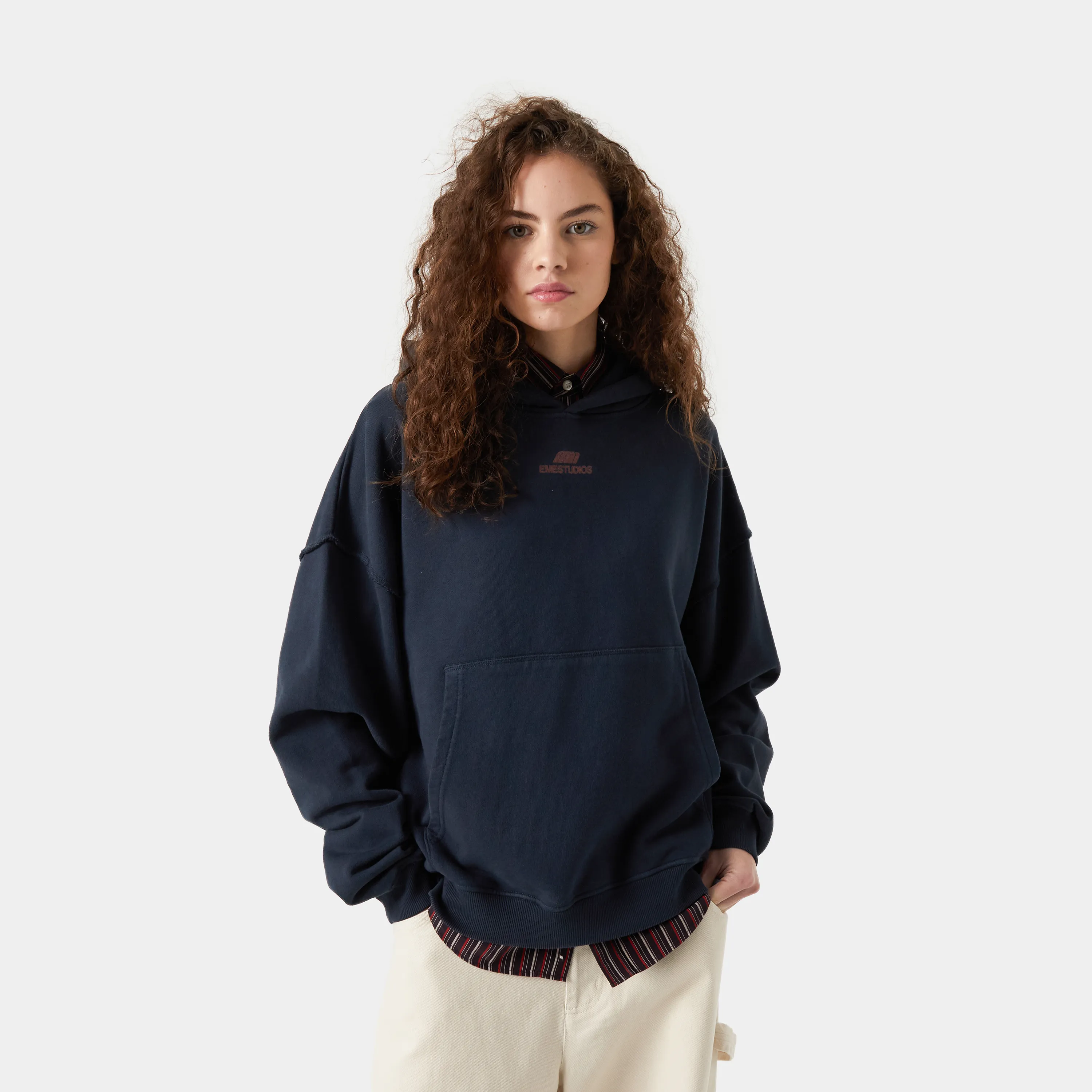Whiz Navy Oversized Hoodie