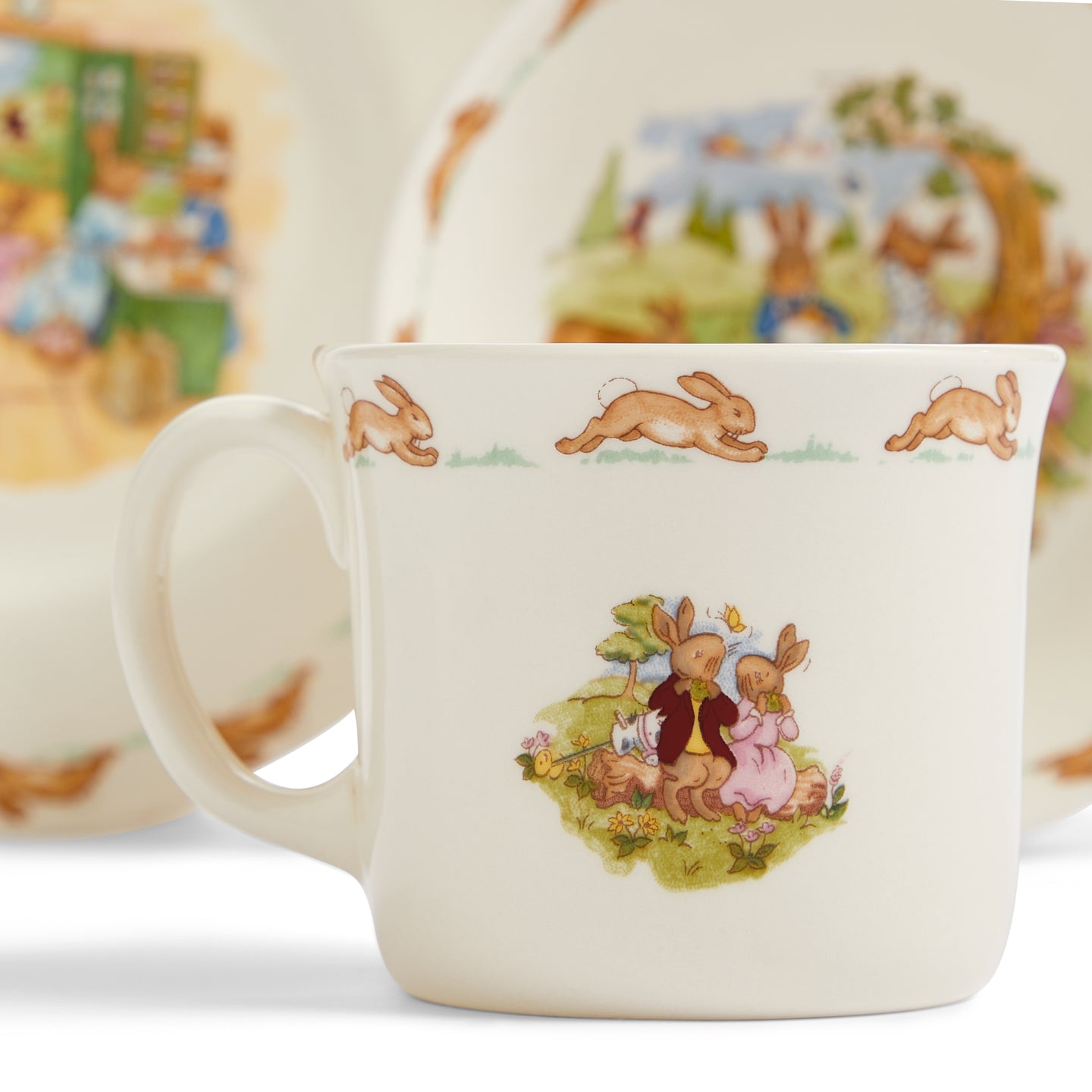 Bunnykins Set: Plate, Cereal Bowl and 1 Handled Hug-a-Mug