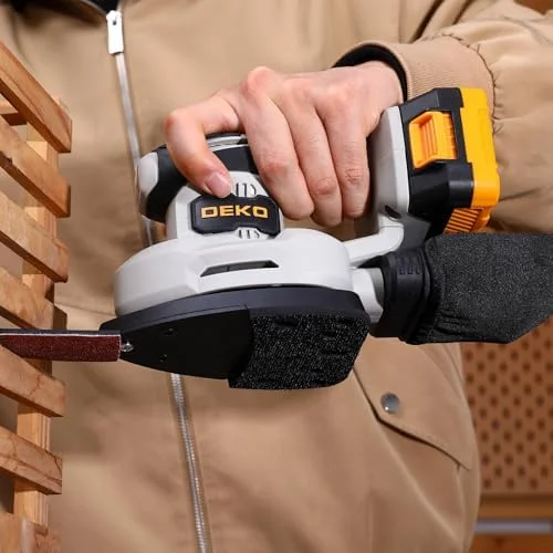 Cordless Detail Sander: Multi-Function Mouse Sander Electric Sander Tool Palm Sanders with Dust Collector, 3 Additional Attachments12pcs Sandpapers for Home Decoration - Image 4