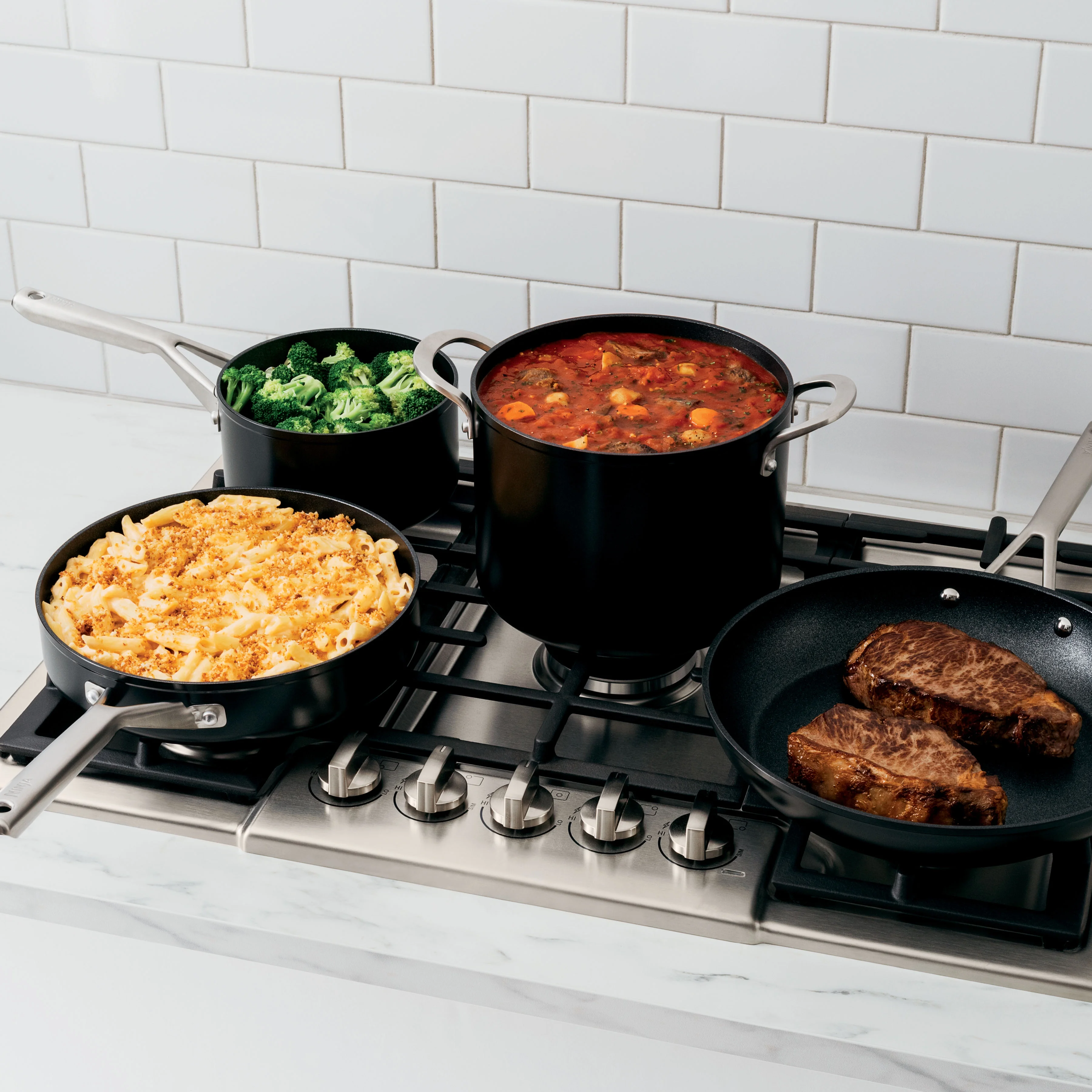 C19000 Foodi NeverStick 10-Piece Cookware Set, Black - Image 2