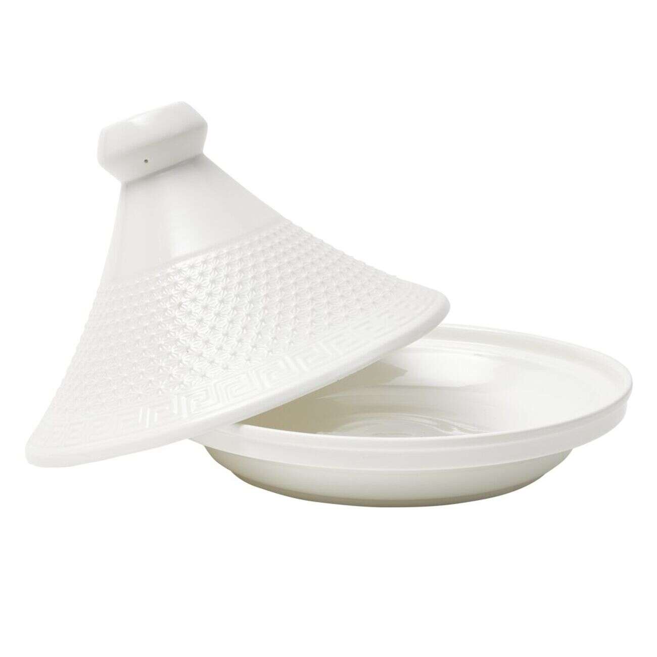 Tajine de présentation céramique blanc Ø25,5xH18cm