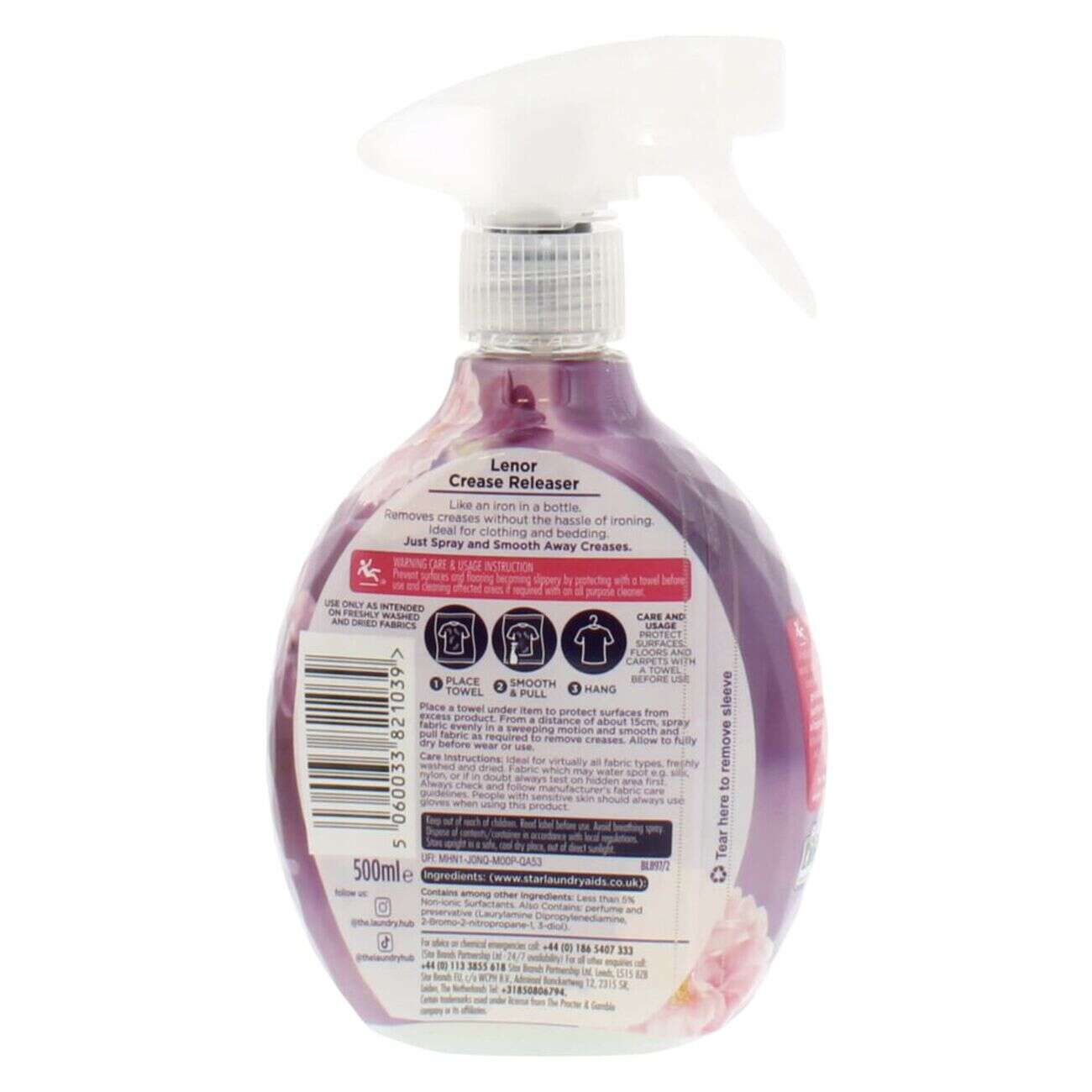 Spray défroissant Lenor Love Exotic Bloom & Moonlight Lily  500ml