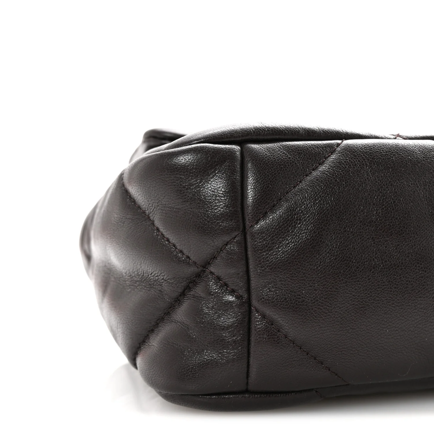 Lambskin Quilted Medium Chanel 19 Flap Dark Brown