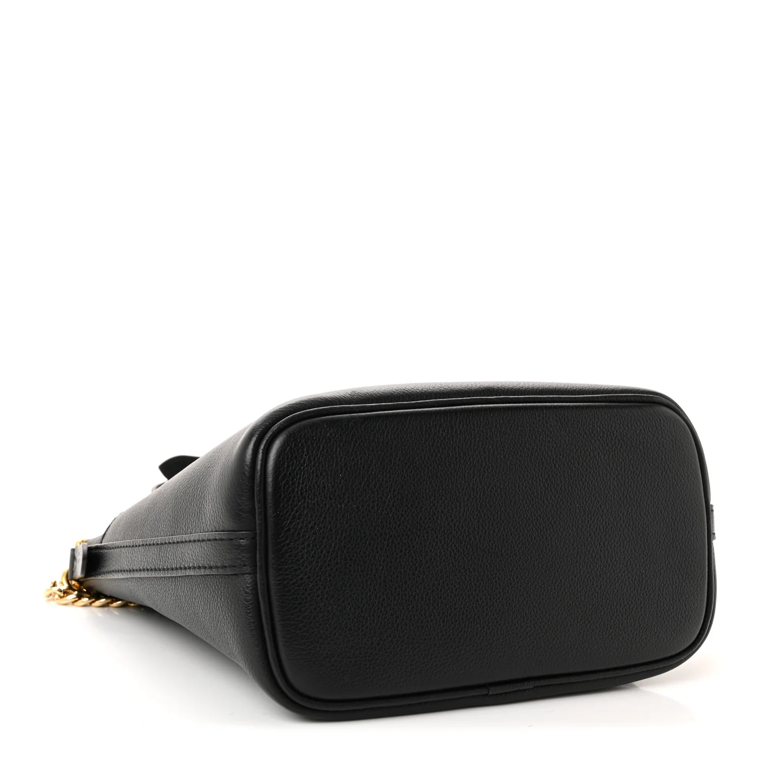 Calfskin Lock and Walk Bucket Black