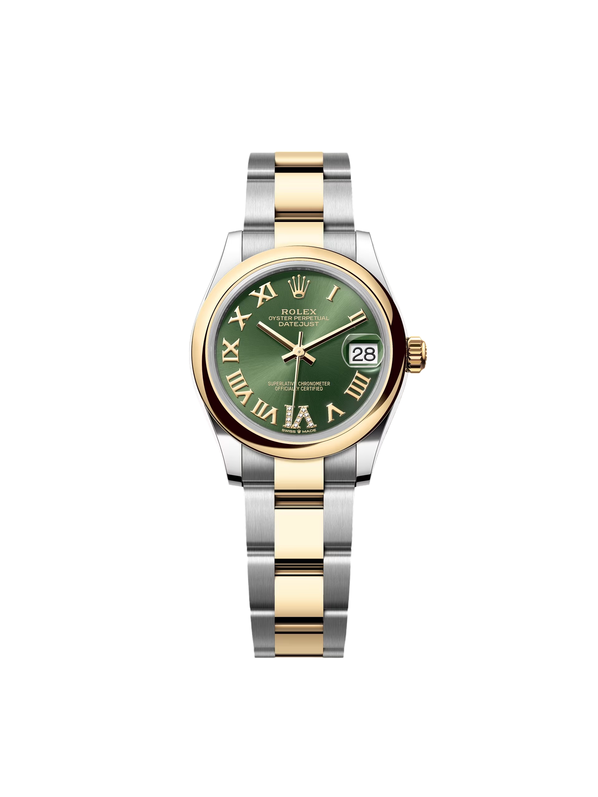 【Super Clone】RLX Datejust m278243-0015/0016 31mm Olive Green Dial Yellow Rolesor Oyster Watch