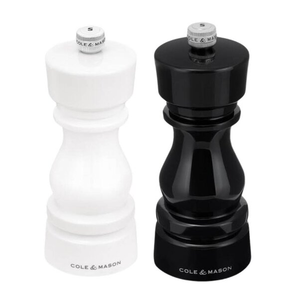 London salt- og pepperkvern 15,4 cm 2 stk svart/hvit