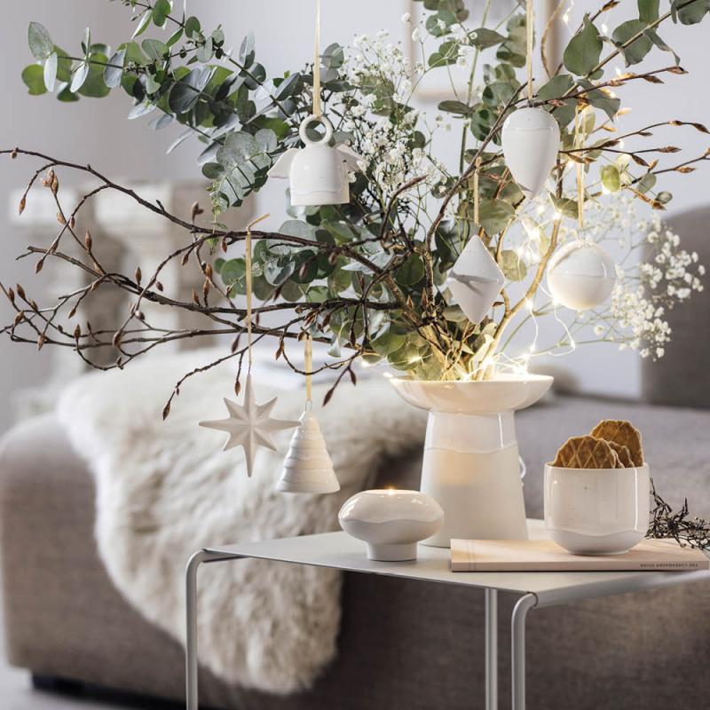 Winter Glow ornament kornet 5x8 cm