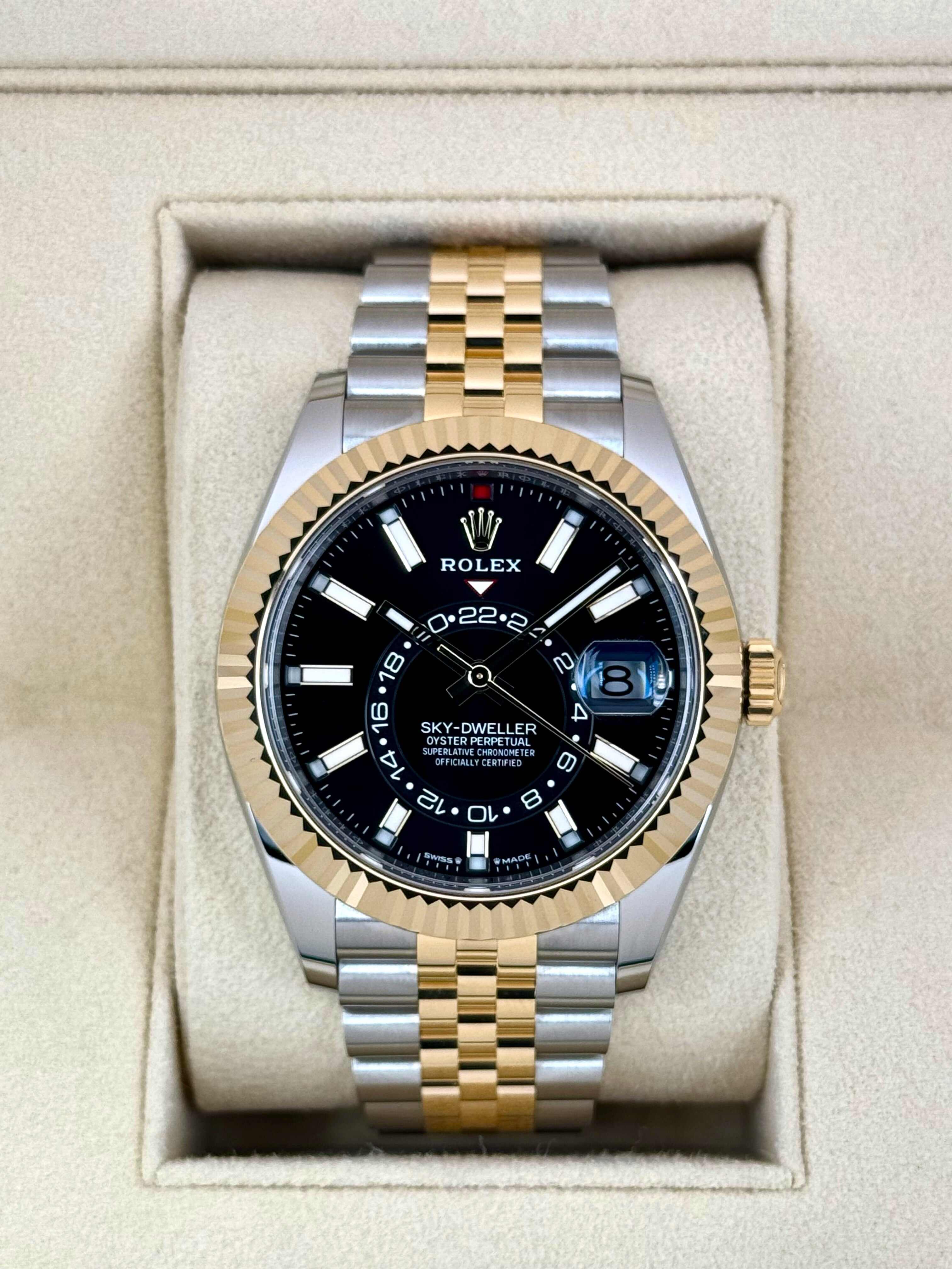 NEW 2025 ロレックス スカイドゥエラー 42mm 336933 ジュビリーブラックダイヤルRolex