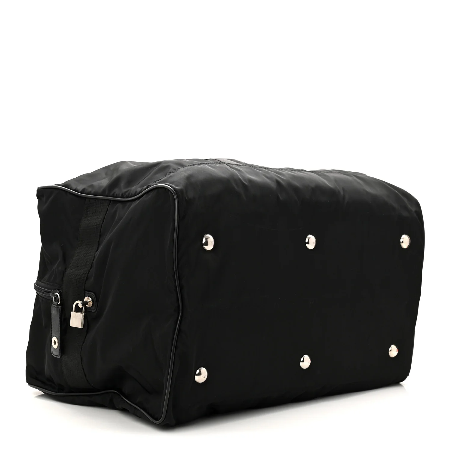 Tessuto Nylon Saffiano Carry On Travel Bag Black