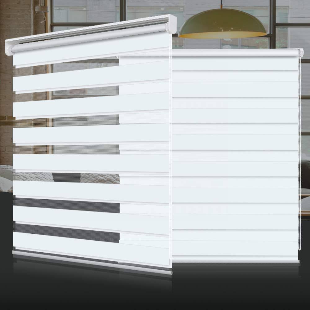 SEEYE Zebra Shade Blinds Horizontal Window Curtain Day and Night Blind Dual Layer Shades Easy to Install 41.3