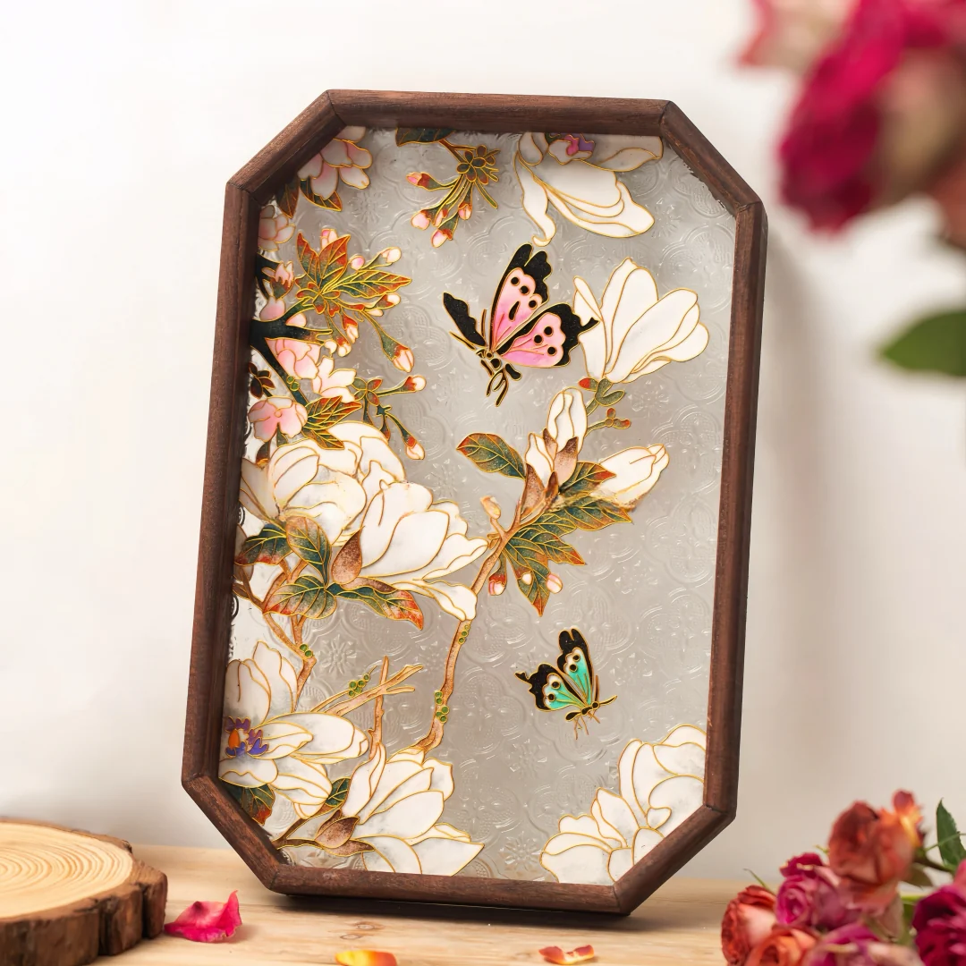 Filigree on Glass, DIY Cloisonne Filigree Enamel Painting Kit, with Tutorial& All Tools