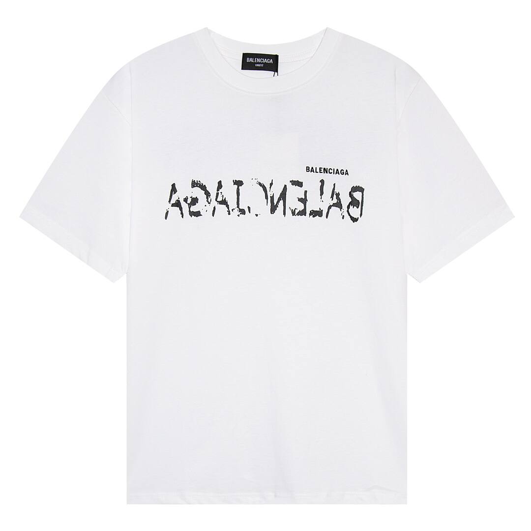 【 BALENCIAGA 公式旗艦店】 バレンシアガ Tシャツ ご好評に付き再入荷！黒 白半袖Tシャツ