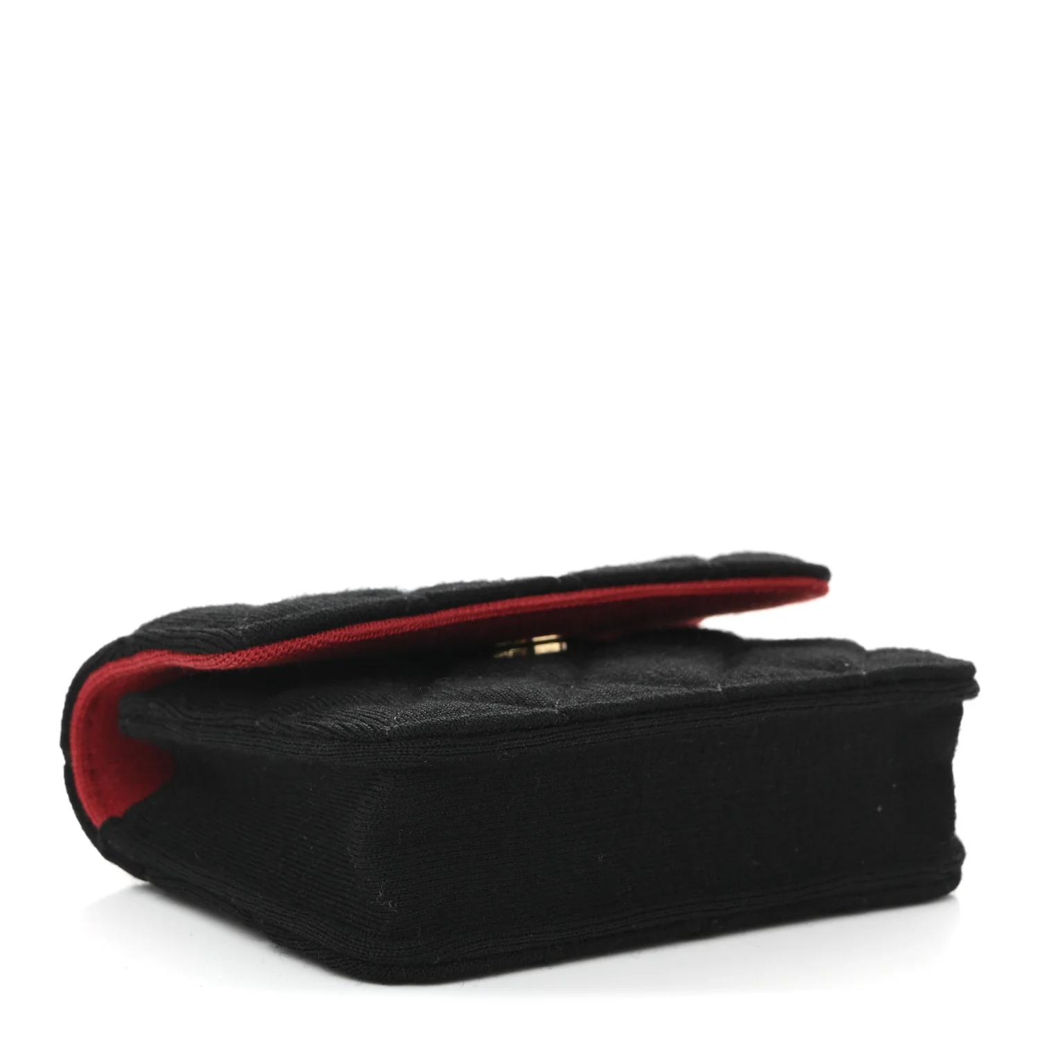 Jersey Quilted Micro Mini Flap Black
