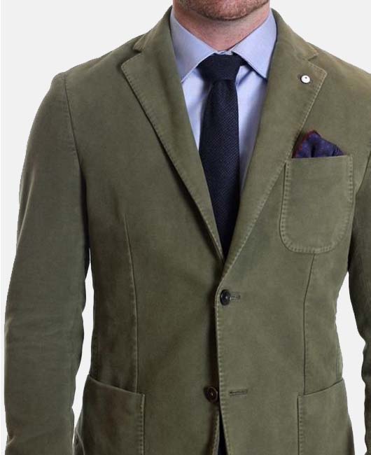 Blazer à poche unie, revers cranté et simple boutonnage
