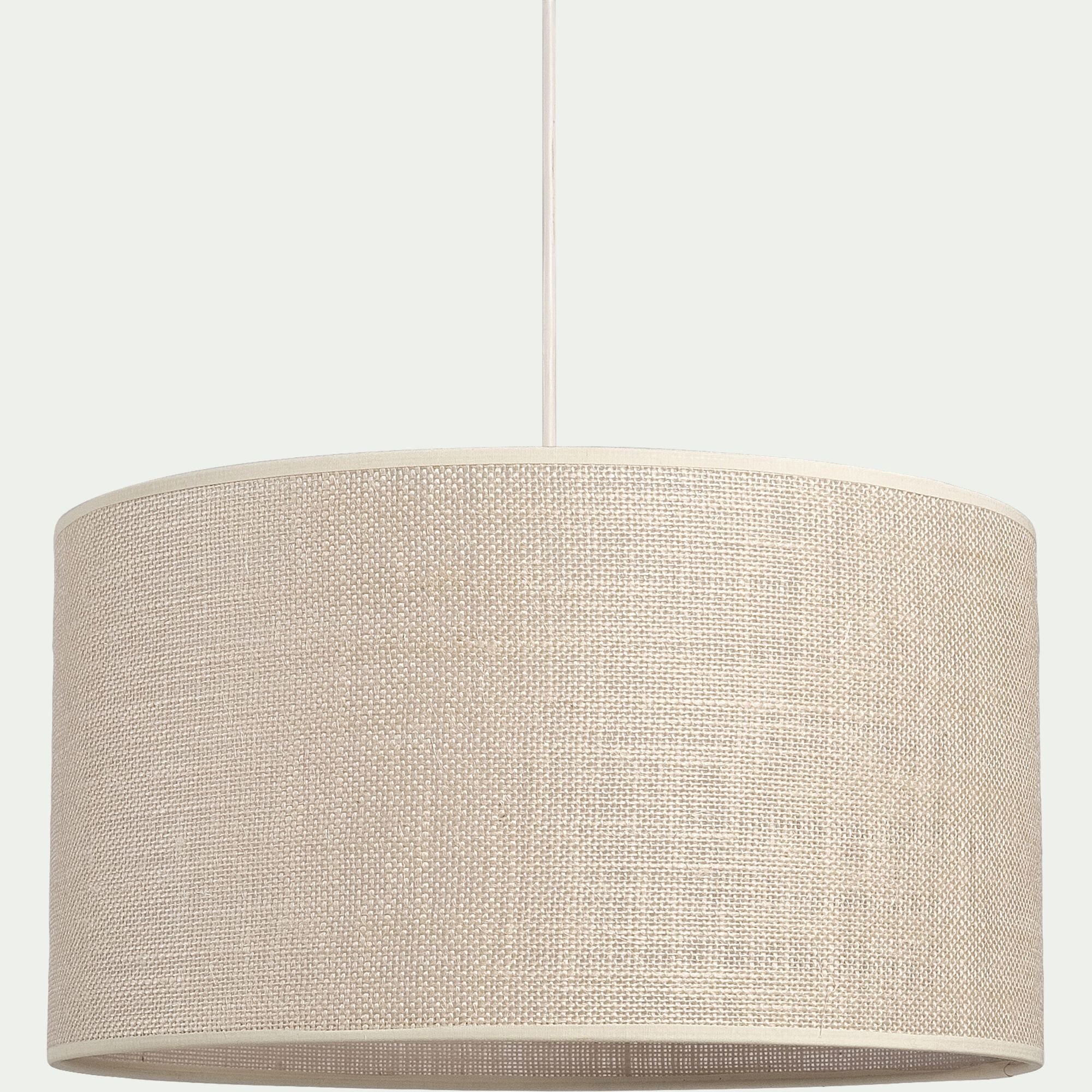 ANDEL - Abat-jour cylindrique en jute D35cm - blanc