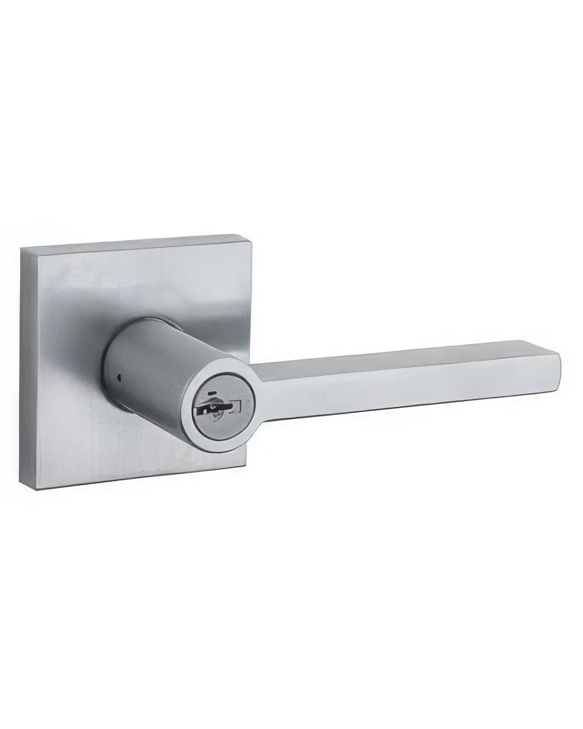 Kwikset 156MILSQT Milan Keyed Entry Door Lever with Square Rosette - TA Screen Specialist, Inc.