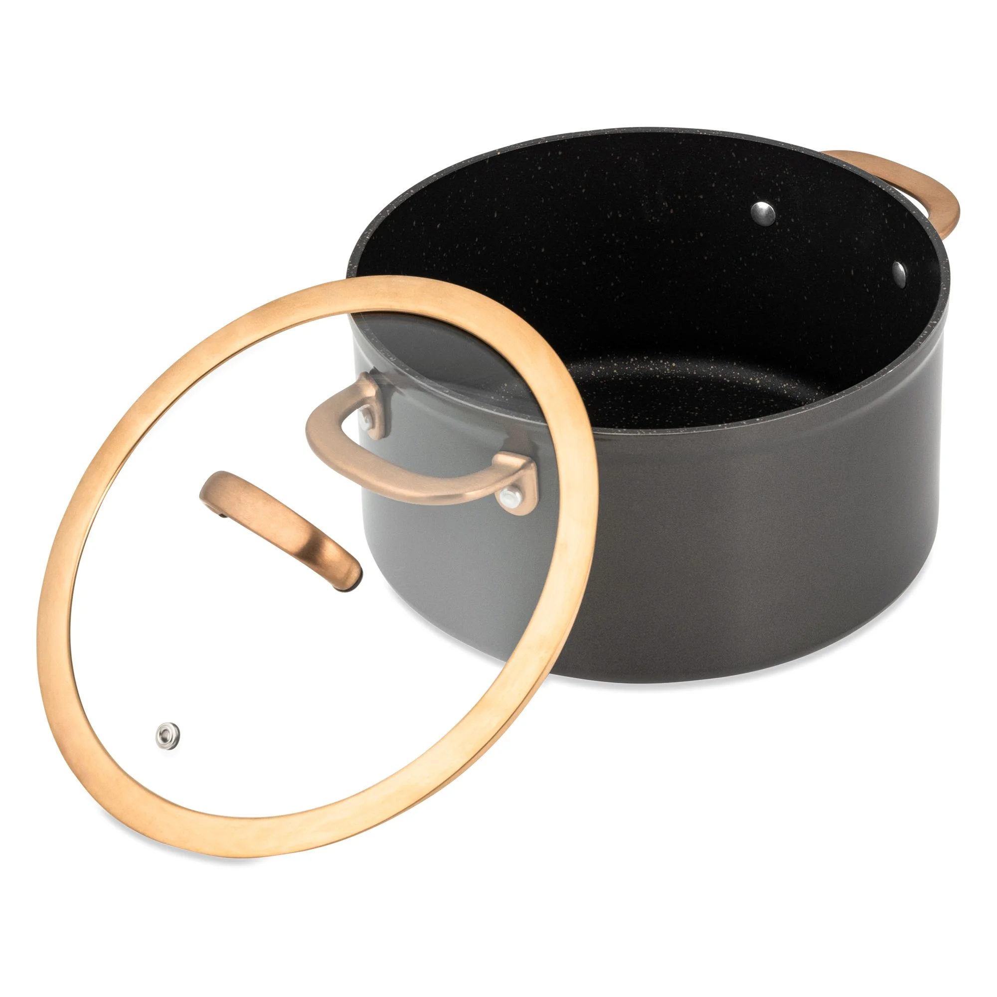Thyme & Table Supreme 12 - Piece Non - Stick Cookware Set, Pots and Pans Set - Bronze