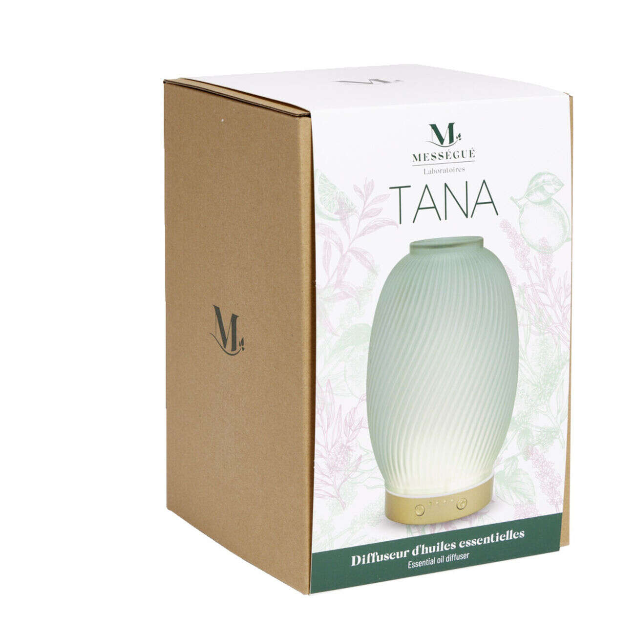 Diffuseur huile essentielle Mességué en verre opaque Ø17xH25cm