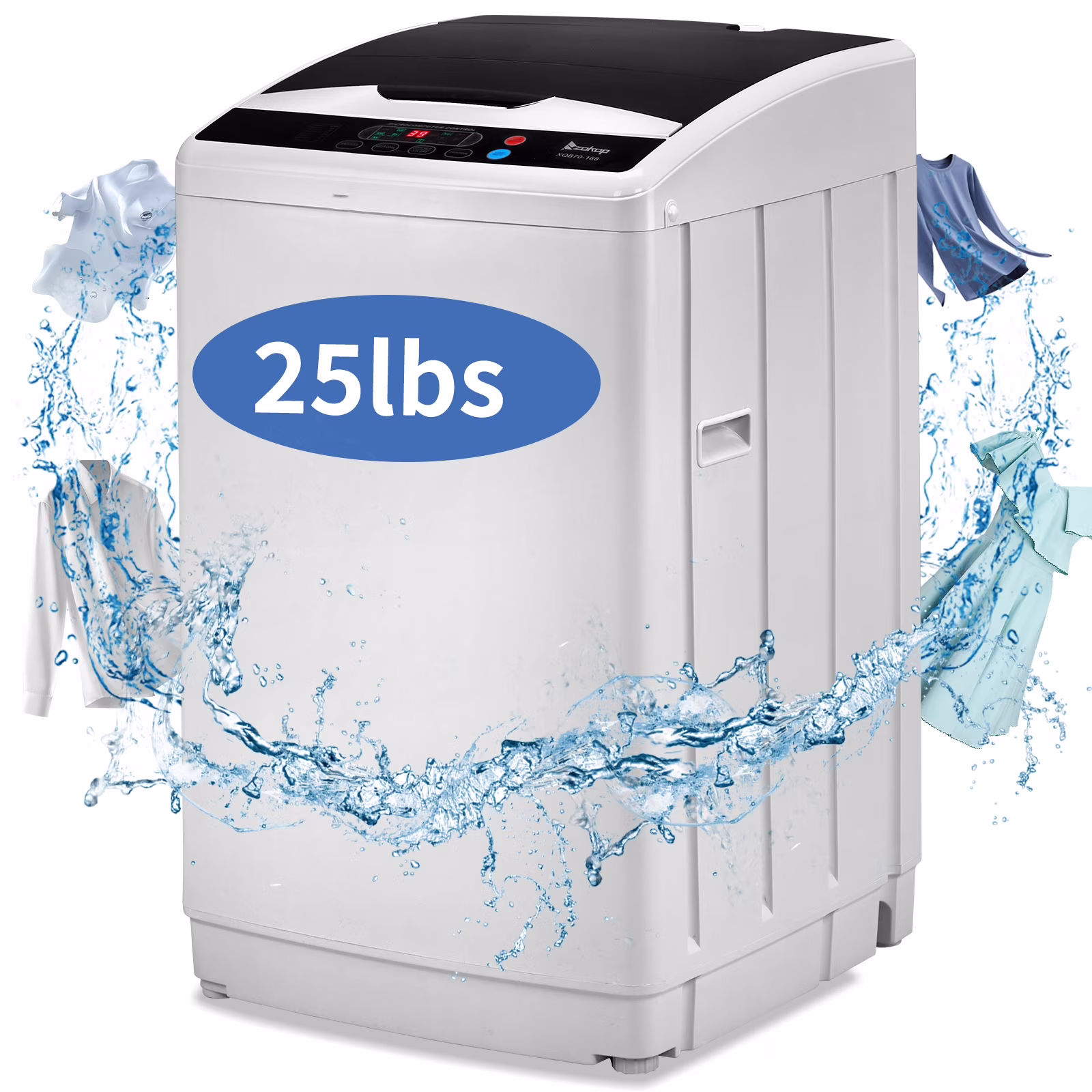 17.8lbs Portable Fully Automatic Washing Machine W/ Drain Pump(17.8lbs) - Image 7