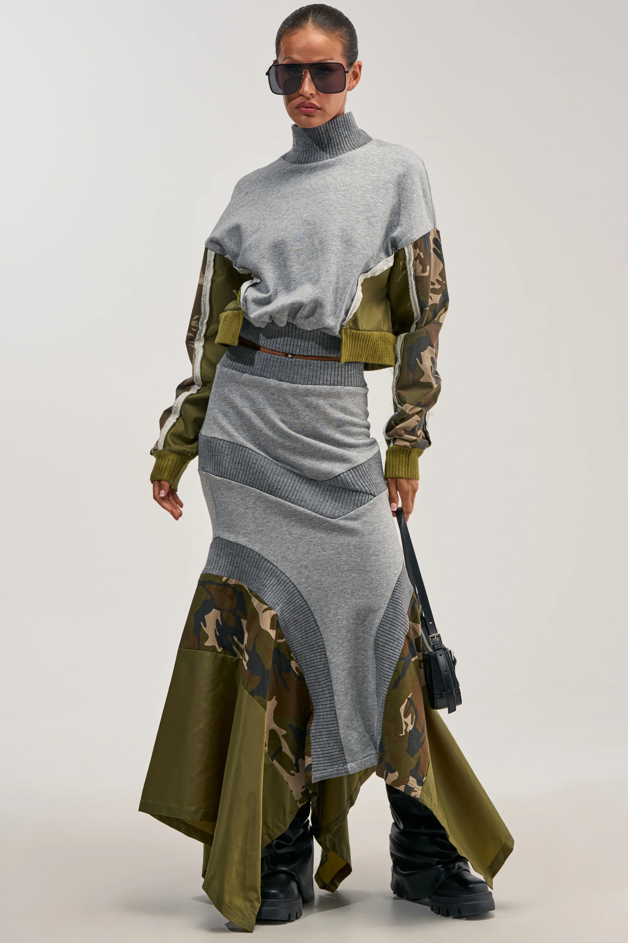 INES COLORBLOCKED MAXI SKIRT - Akira Store