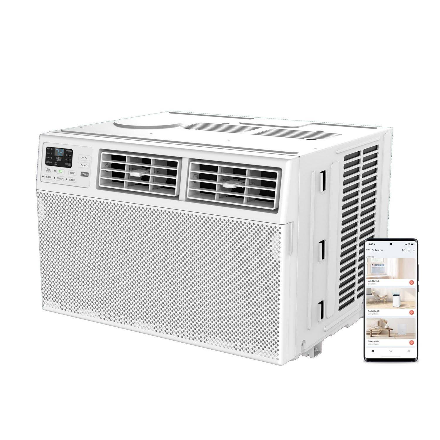 TCL 14,000 BTU Smart Window Air Conditioner, White, W14W9E2-3