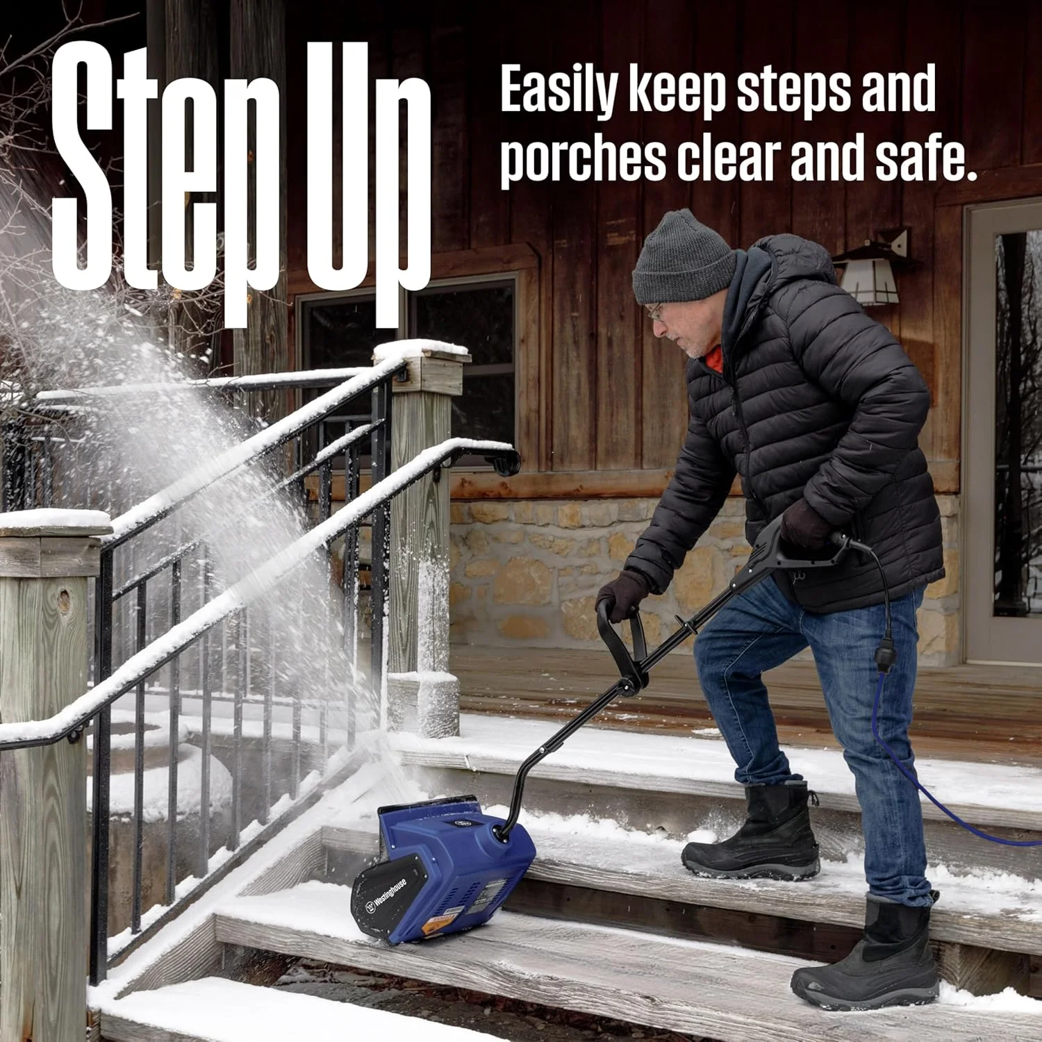 MY.Corded Snow Shovel, 13-inches Wide, Electric Snow Shovel with 20ft Throwing Distance, Plows 430lbs/min(13 Inch) - Image 2