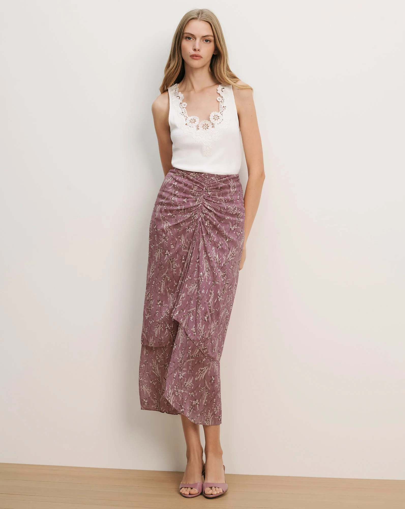 Sira Floral Midi Skirt