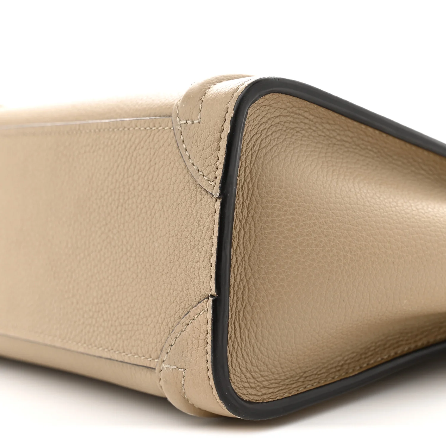 Drummed Calfskin Nano Luggage Dune