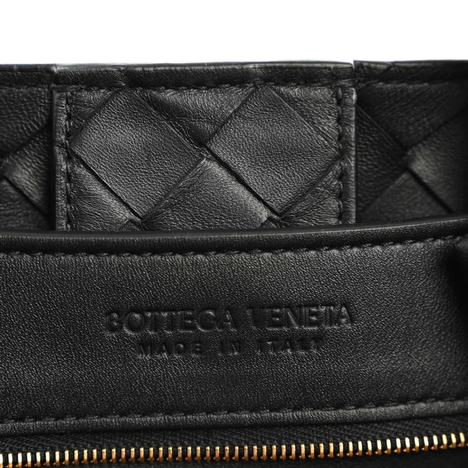 Nappa Intrecciato Medium Andiamo Shoulder Bag Black