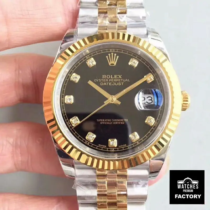 Rolex Datejust II M126333-0013 EW Factory Diamond-encrusted Black Dial