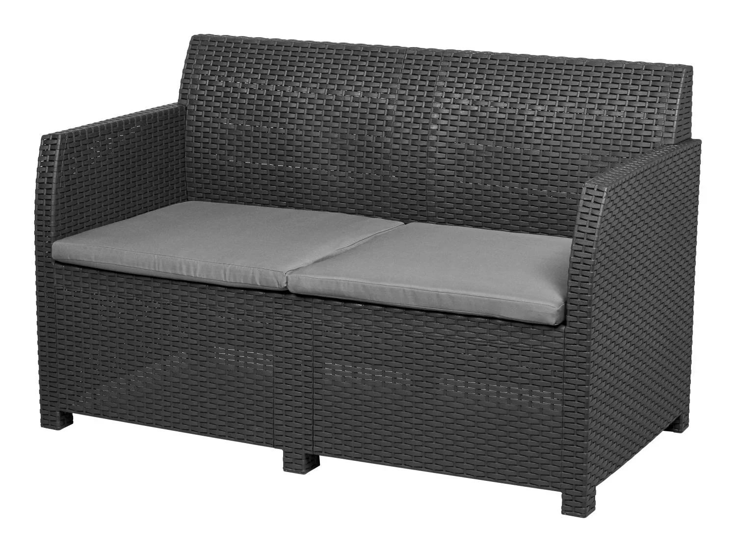 LIVARNO home Salon de jardin, 4 pices, anthracite/gris